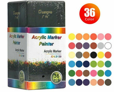 Acrylic Paint Set 36 Colors Marker